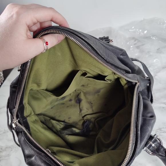 Salvatore Ferragamo Half Moon Black Leather Shoulder Bag AS-IS - Picture 12 of 15